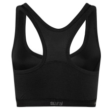 super natural Funktionsunterwäsche Sport-Bra Tundra 220 Semplice (angenehmer Tragekomfort) schwarz Damen