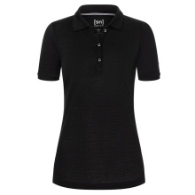 super natural Freizeit-Polo Sporty (Merino-Mix) schwarz Damen