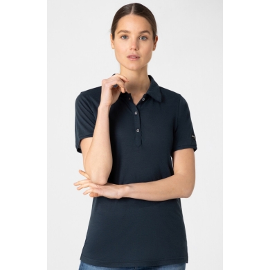 super natural Freizeit-Polo Sporty (Merino-Mix) dunkelblau Damen