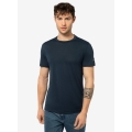 super natural Freizeit-Tshirt Essential (Merino-Mix) dunkelblau Herren