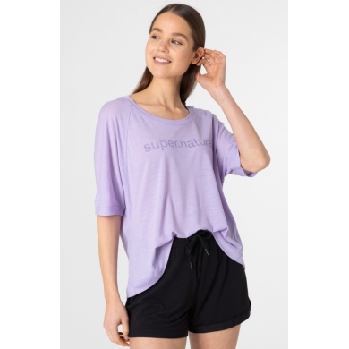 super natural Sport-/Freizeitshirt Liquid Flow Tee (atmungsaktiv, temperaturregulierung) lavender Damen