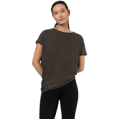 super natural Sport-/Freizeitshirt Yoga Loose Tee Oak braungrün Damen