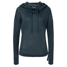 super natural Kapuzenpullover Funnel Hoodie (Merinowolle) dunkelblau Damen