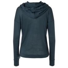 super natural Kapuzenpullover Funnel Hoodie (Merinowolle) dunkelblau Damen