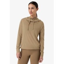 super natural Kapuzenpullover Funnel Hoodie (Merinowolle) sandbraun Damen