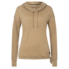 super natural Kapuzenpullover Funnel Hoodie (Merinowolle) sandbraun Damen