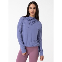 super natural Kapuzenpullover Funnel Hoodie (Merinowolle) blau/violett Damen