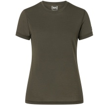 super natural Funktionsunterwäsche Kurzarmshirt Sierra140 Tee (Merino-Mix, Feuchtigkeitstransport) dunkelgrün Damen