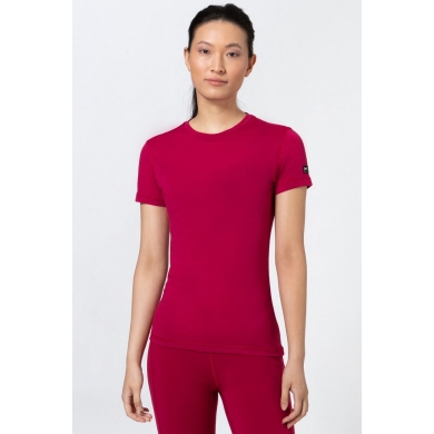 super natural Funktionsunterwäsche Kurzarmshirt Sierra140 Tee (Merino-Mix, Feuchtigkeitstransport) rot Damen