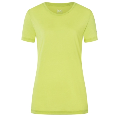 super natural Sport-/Freizeitshirt The Essential Tee limegrün Damen