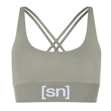 super natural Funktionsunterwäsche Sport-Bra Super Top (angenehmer Tragekomfort) grau Damen