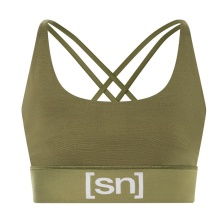 super natural Funktionsunterwäsche Sport-Bra Super Top (angenehmer Tragekomfort) aloegrün Damen