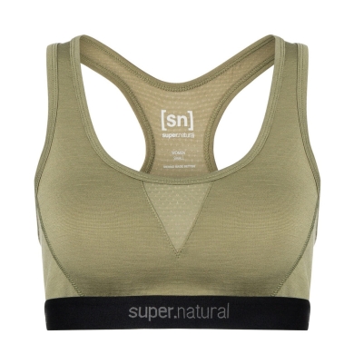 super natural Funktionsunterwäsche Sport-Bra Tundra 220 Semplice (angenehmer Tragekomfort) aloegrün Damen