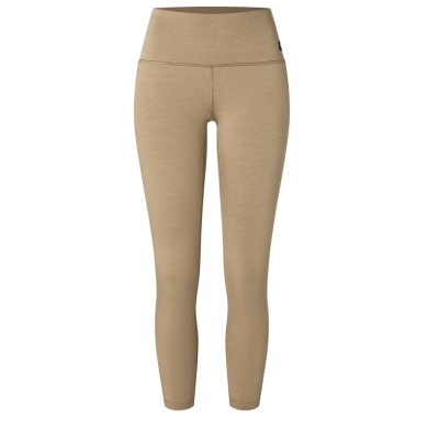 super natural Sporthose Super Tights (Merinowolle, weicher Tragekomfort, atmungsaktiv) enganliegend sandbraun Damen