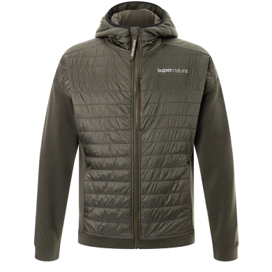 super natural Funktions-Steppjacke Warm Up Aloof Jacket (Merinowolle) braun/grün Herren