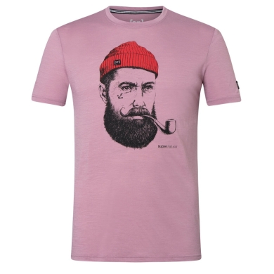 super natural Wander-/Freizeit Tshirt Sailor Tee (Merino-Mix) orchidpink Herren