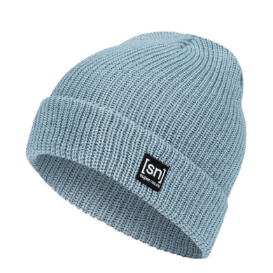 super natural Wintermütze Merino Basic Beanie (Merinowolle, idealer Wärmeschutz) hellblau - 1 Stück