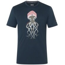 super natural Sport-/Freizeitshirt Octopussy Tee (Merino-Mix, bequeme Passform) Blueberry blau Herren