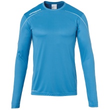 uhlsport Langarmshirt Stream 22 cyanblau/weiss Herren