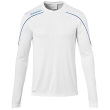 uhlsport Langarmshirt Stream 22 weiss/azurblau Herren