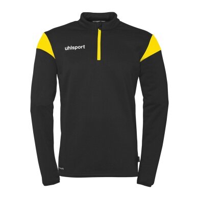 uhlsport Langarmshirt Ziptop Squad 27 (Stehkragen) schwarz/gelb Herren