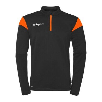 uhlsport Langarmshirt Ziptop Squad 27 (Stehkragen) schwarz/orange Kinder