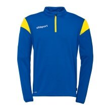 uhlsport Langarmshirt Ziptop Squad 27 (Stehkragen) azurblau/gelb Herren