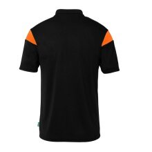 uhlsport Sport-Polo Squad 27 (100% rec. Polyester) schwarz/orange Herren