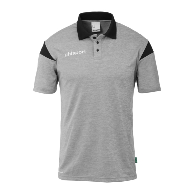 uhlsport Sport-Polo Squad 27 (100% rec. Polyester) hellgrau/schwarz Herren