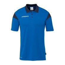 uhlsport Sport-Polo Squad 27 (100% rec. Polyester) azurblau/marineblau Kinder