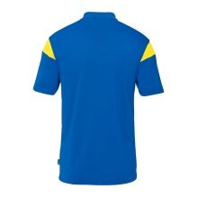 uhlsport Sport-Polo Squad 27 (100% rec. Polyester) azurblau/gelb Herren