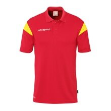 uhlsport Sport-Polo Squad 27 (100% rec. Polyester) rot/gelb Herren