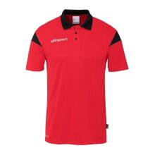 uhlsport Sport-Polo Squad 27 (100% rec. Polyester) rot/schwarz Kinder