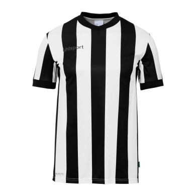 uhlsport Sport-Tshirt Retro Stripe (V-Ausschnit) Kurzarm schwarz/weiss Herren