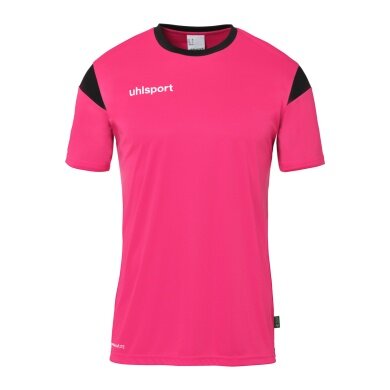 uhlsport Sport-Tshirt Squad 27 (100% Polyester) rosa/schwarz Herren