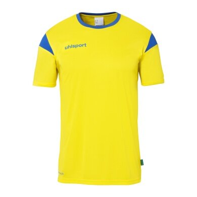 uhlsport Sport-Tshirt Squad 27 (100% Polyester) gelb/azurblau Herren