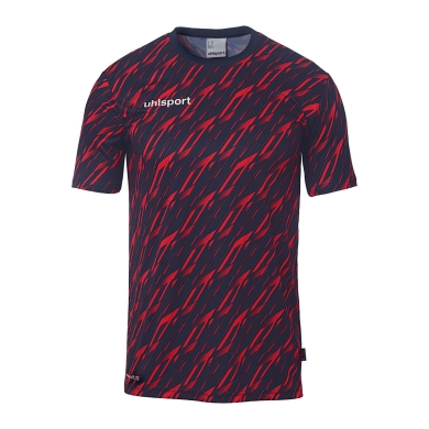 uhlsport Trainings-Shirt Progressive 28 (100% rec. Polyester) navyblau/rot Herren