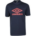 umbro Freizeit-Tshirt Diamond Logo Tee (Baumwolle) indigoblau/rot Herren