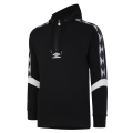 umbro Kapuzenpullover Diamond Taped 1/2 Zip Hoodie (Baumwollmix) schwarz Herren