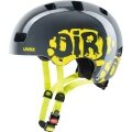 uvex Fahrradhelm Kinder kid 3 (Hartschale, anpassbar, Ventilationsöffnungen, 1-Hand) grau/gelb