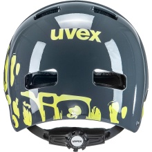 uvex Fahrradhelm Kinder kid 3 (Hartschale, anpassbar, Ventilationsöffnungen, 1-Hand) grau/gelb