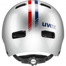 uvex Fahrradhelm Kinder kid 3 (Hartschale, anpassbar, Ventilationsöffnungen, 1-Hand) silber