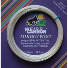 WeissCannon Tennissaite Turbo Twist (Spin+Touch) weiss 12m Set