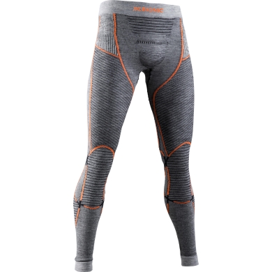 X-Bionic Unterziehhose Merino-Natural Pant (Merinowolle) lang Unterwäsche grau/orange Herren