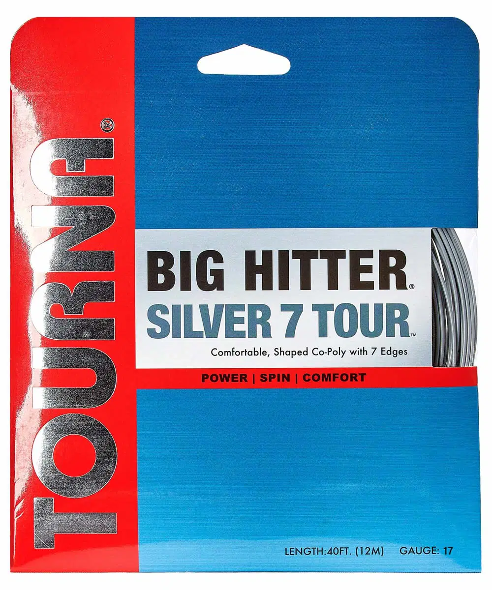 Tourna Tennissaite Big Hitter Silver 7 Tour (Power+Spin) 12m Set